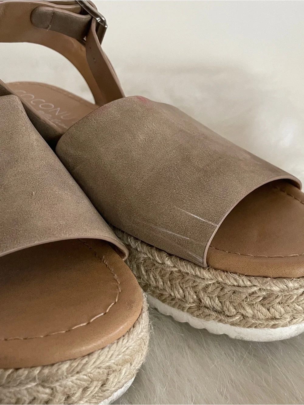 Coconuts by Matisse Taupe Platform Espadrille Sandals